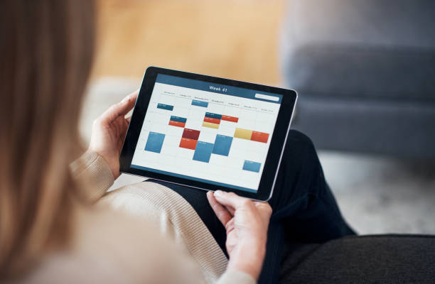 Image of ipad with schedule